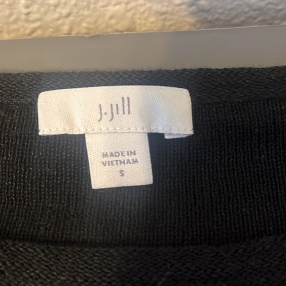 J. Jill Black Linen Blend Blouse‎ Size S - Picture 3 of 5